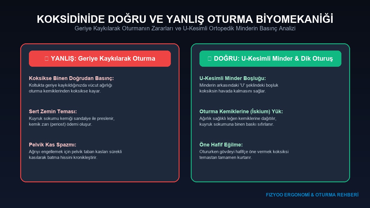 Koksidini Oturma Biyomekaniği ve Ortopedik Minder Şeması