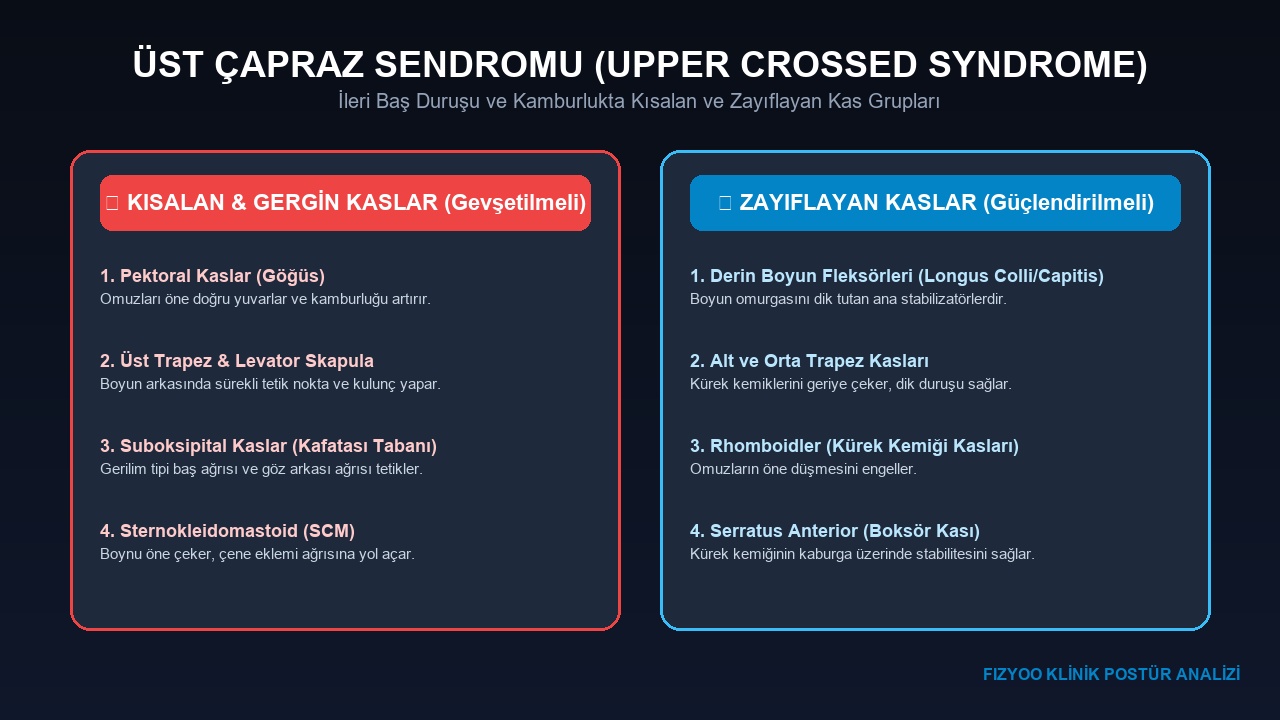 Üst Çapraz Sendromu Kas Dengesizliği Şeması