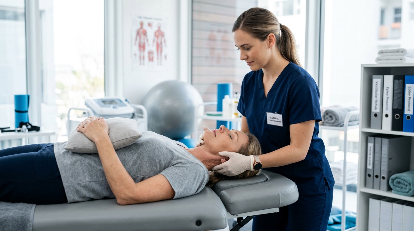 Epley Manevrası Klinik Uygulama Fotoğrafı